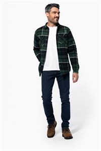 GIACCA CAMICIA A QUADRI FODERATA SHERPA
